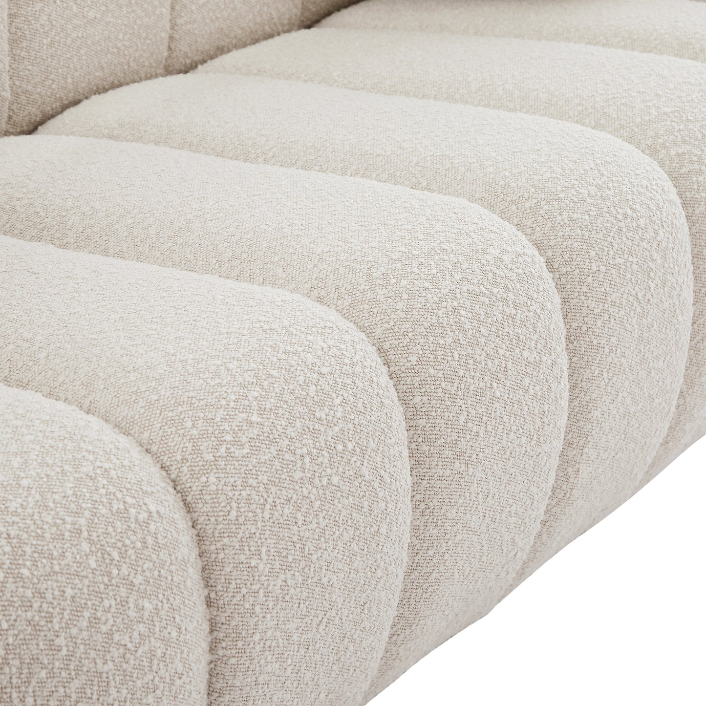 marcello cream boucle fabric loveseat l