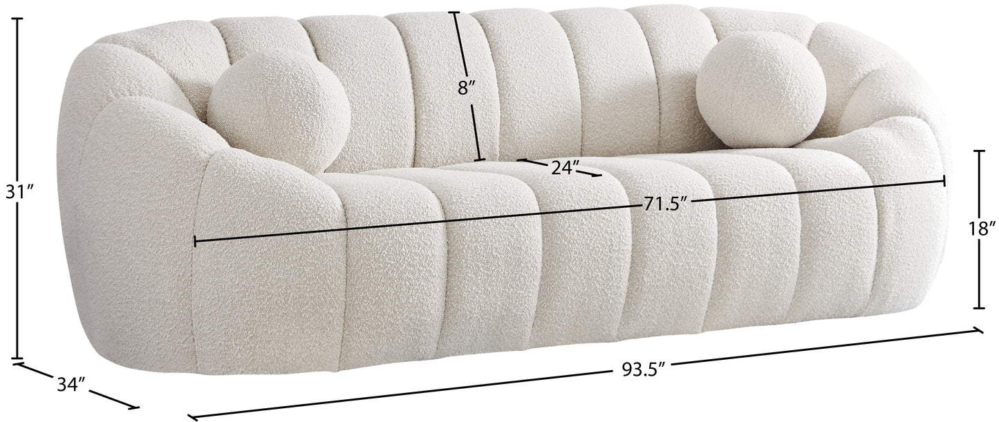 marcello cream boucle fabric sofa s