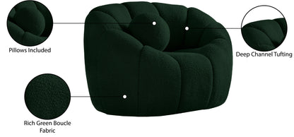 Marcello Green Boucle Fabric Chair C