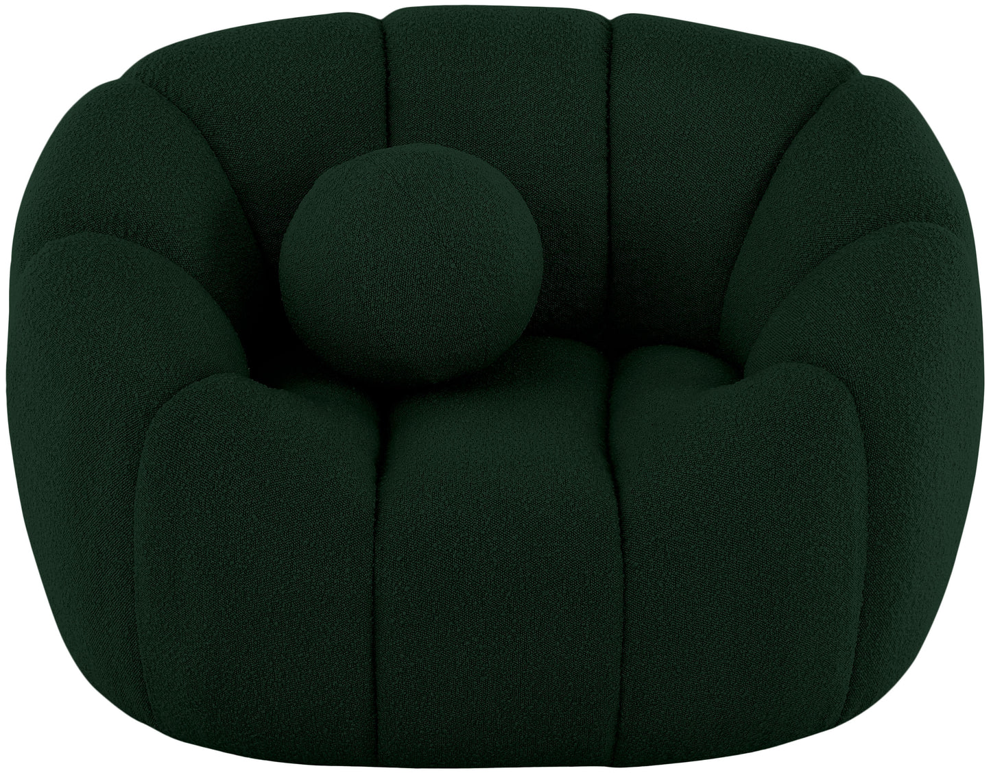 marcello green boucle fabric chair c