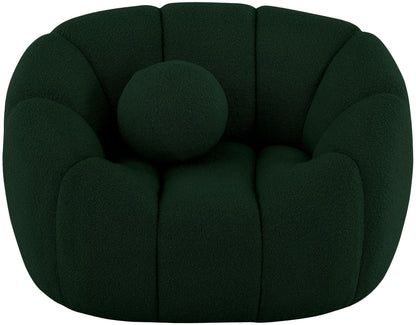 Marcello Green Boucle Fabric Chair C