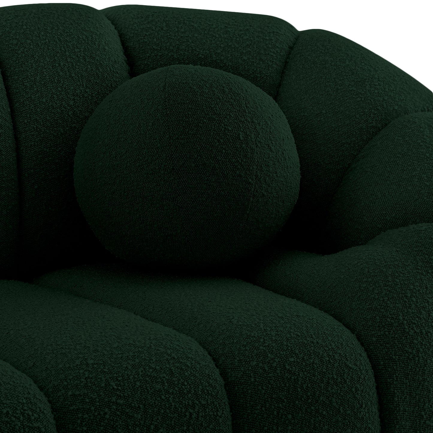 marcello green boucle fabric chair c