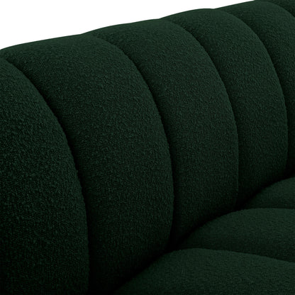 Marcello Green Boucle Fabric Loveseat L