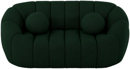 Marcello Green Boucle Fabric Loveseat L