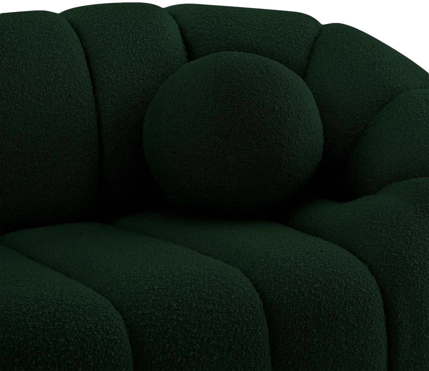 marcello green boucle fabric loveseat l