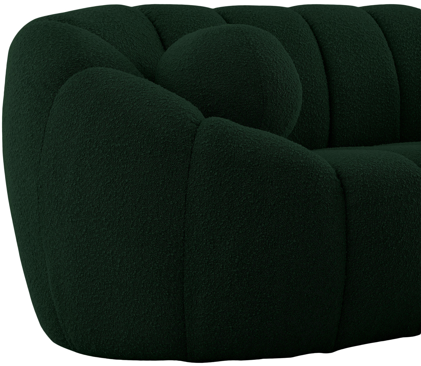 marcello green boucle fabric loveseat l