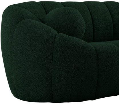 Marcello Green Boucle Fabric Loveseat L