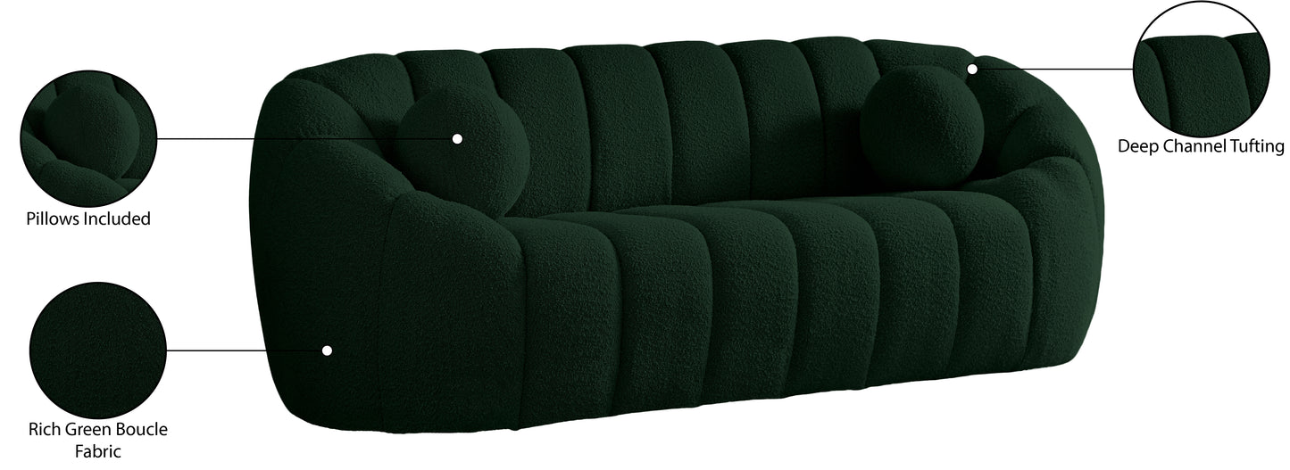 marcello green boucle fabric sofa s