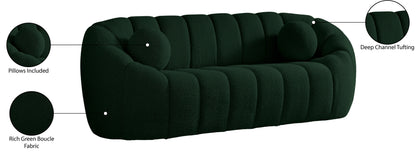 Marcello Green Boucle Fabric Sofa S