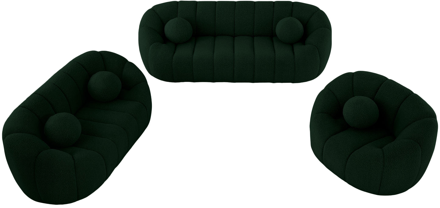 marcello green boucle fabric sofa s