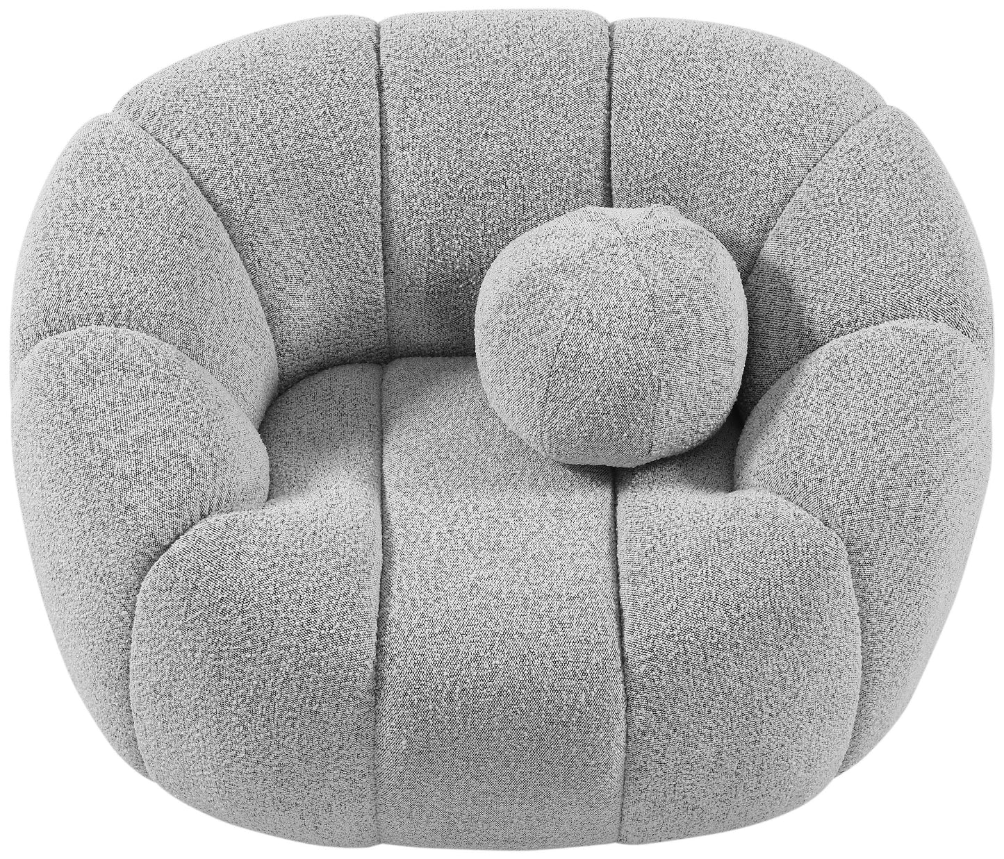 marcello grey boucle fabric chair c