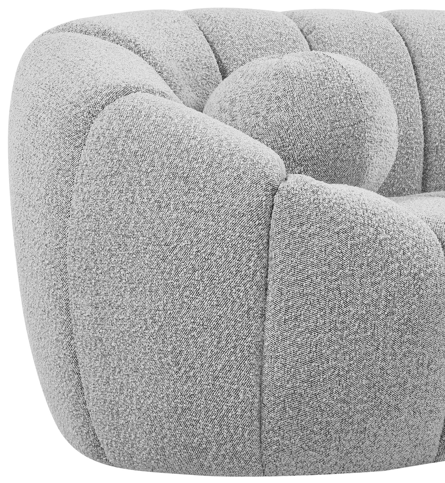 marcello grey boucle fabric chair c