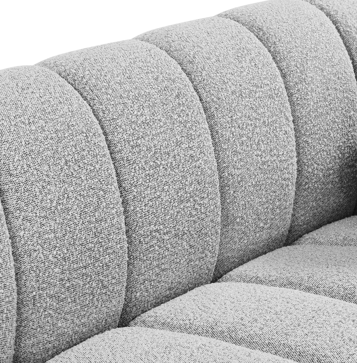 marcello grey boucle fabric loveseat l