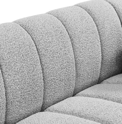 Marcello Grey Boucle Fabric Loveseat L