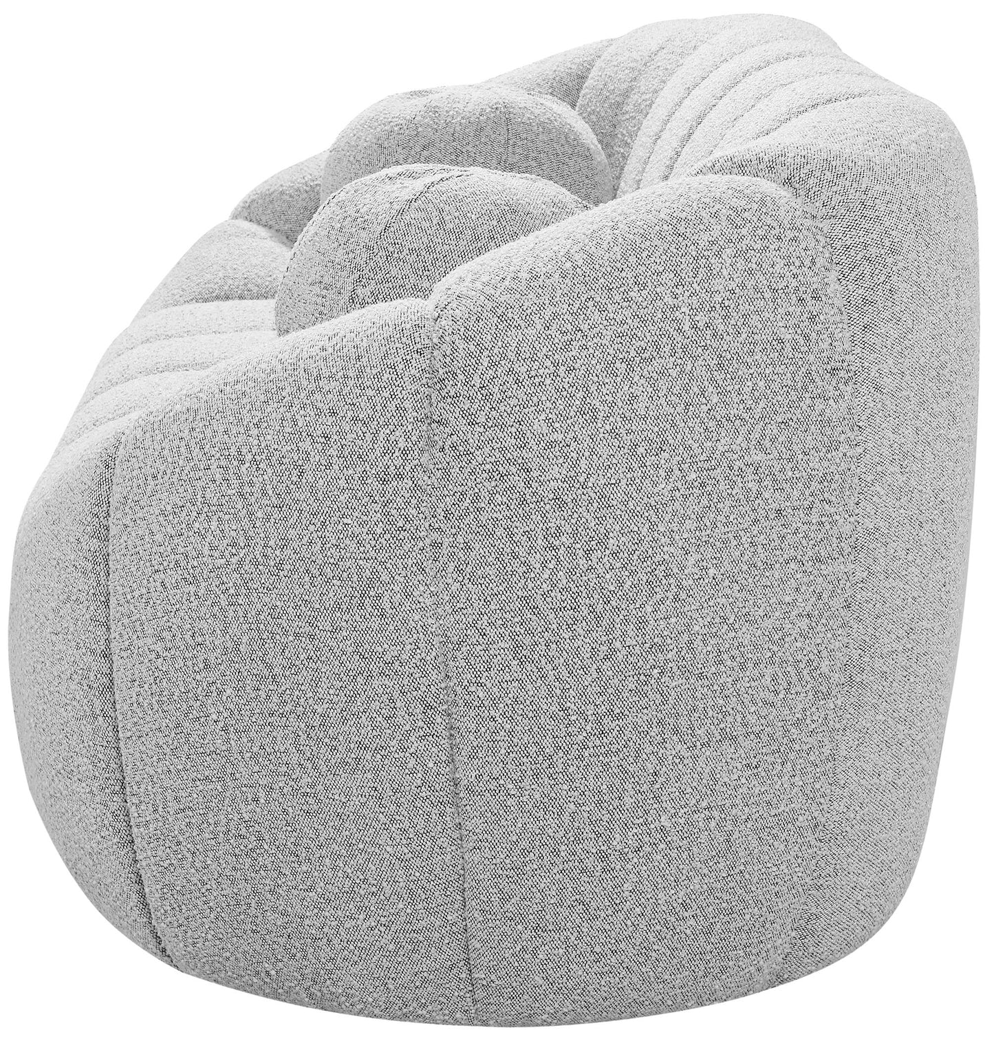 marcello grey boucle fabric loveseat l