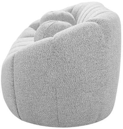 Marcello Grey Boucle Fabric Loveseat L