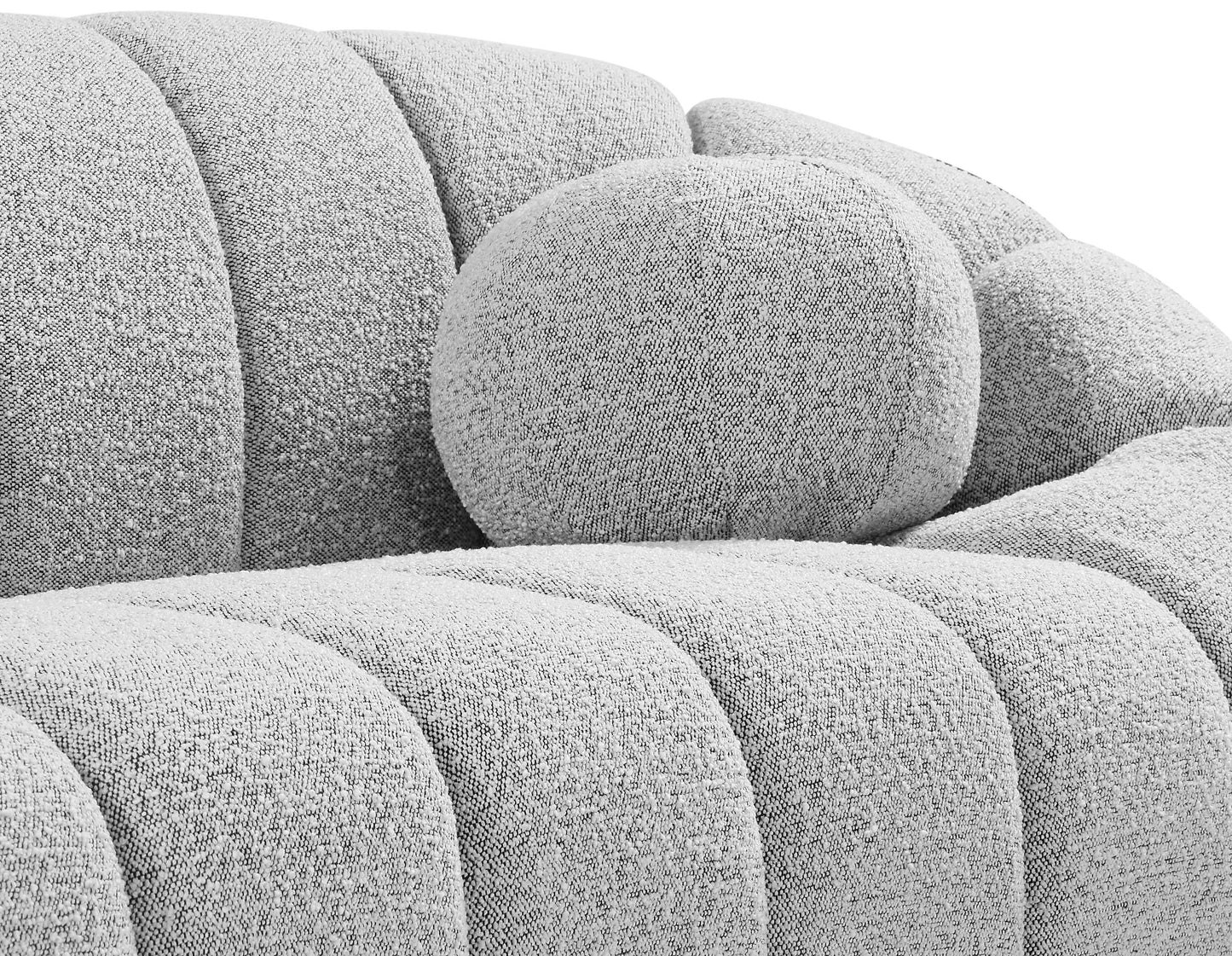 marcello grey boucle fabric loveseat l