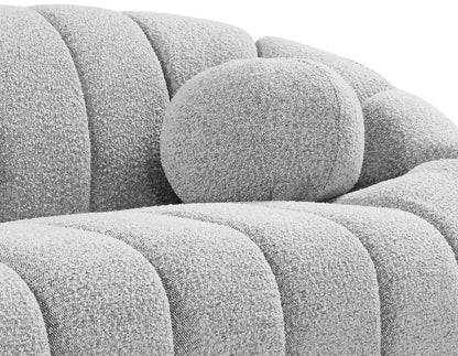 Marcello Grey Boucle Fabric Loveseat L