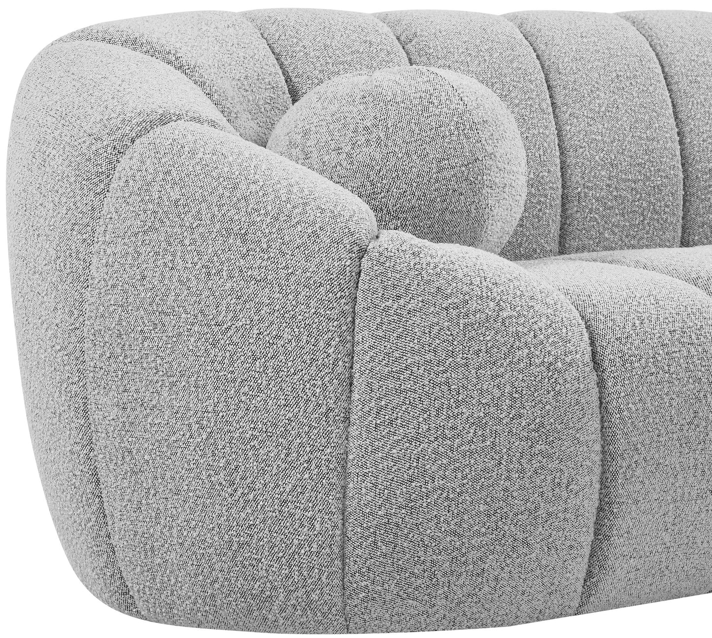 marcello grey boucle fabric loveseat l