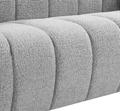 Marcello Grey Boucle Fabric Loveseat L