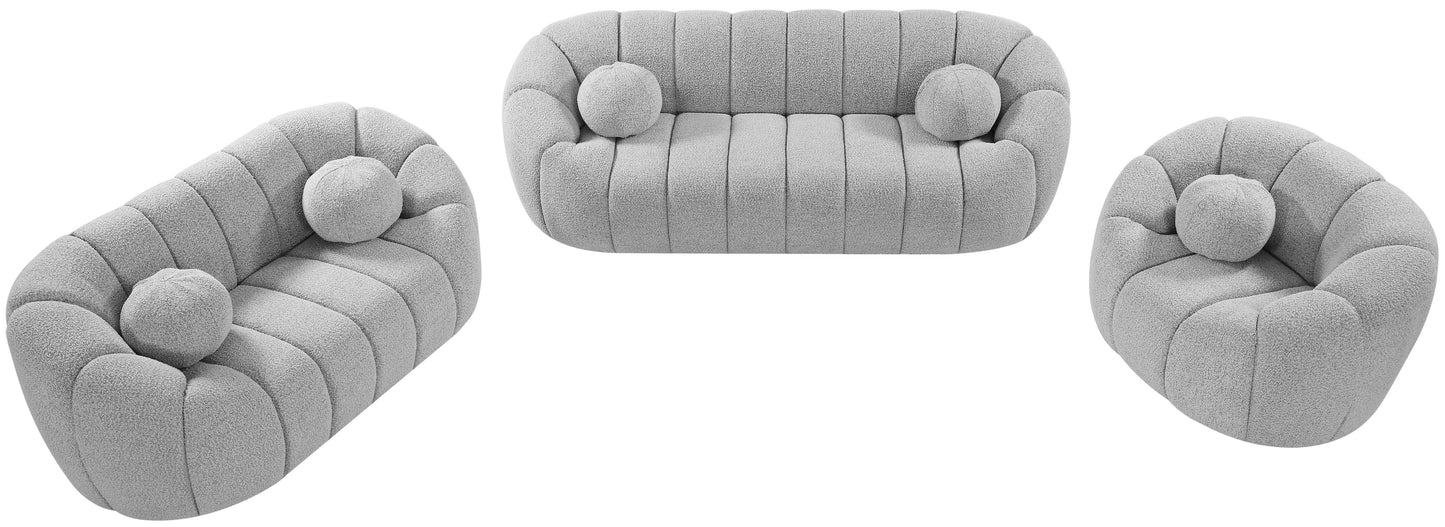 marcello grey boucle fabric sofa s