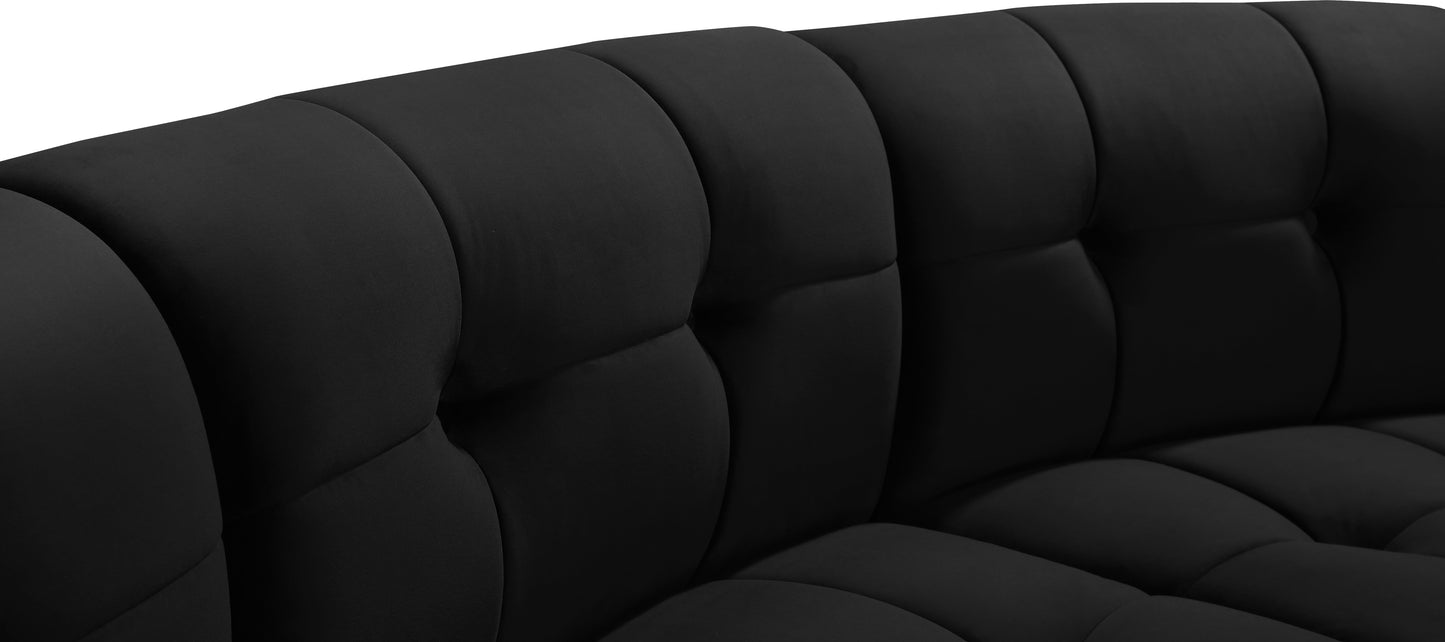 yara black velvet 10pc. modular sectional pc