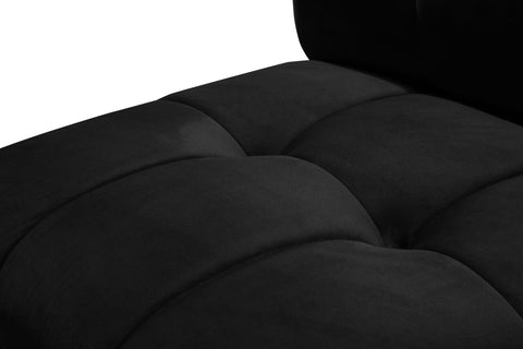 Yara Black Velvet 13pc. Modular Sectional PC