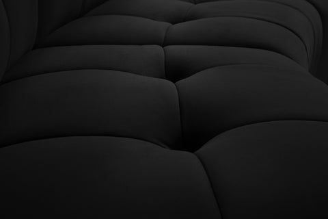 Yara Black Velvet 14pc. Modular Sectional PC