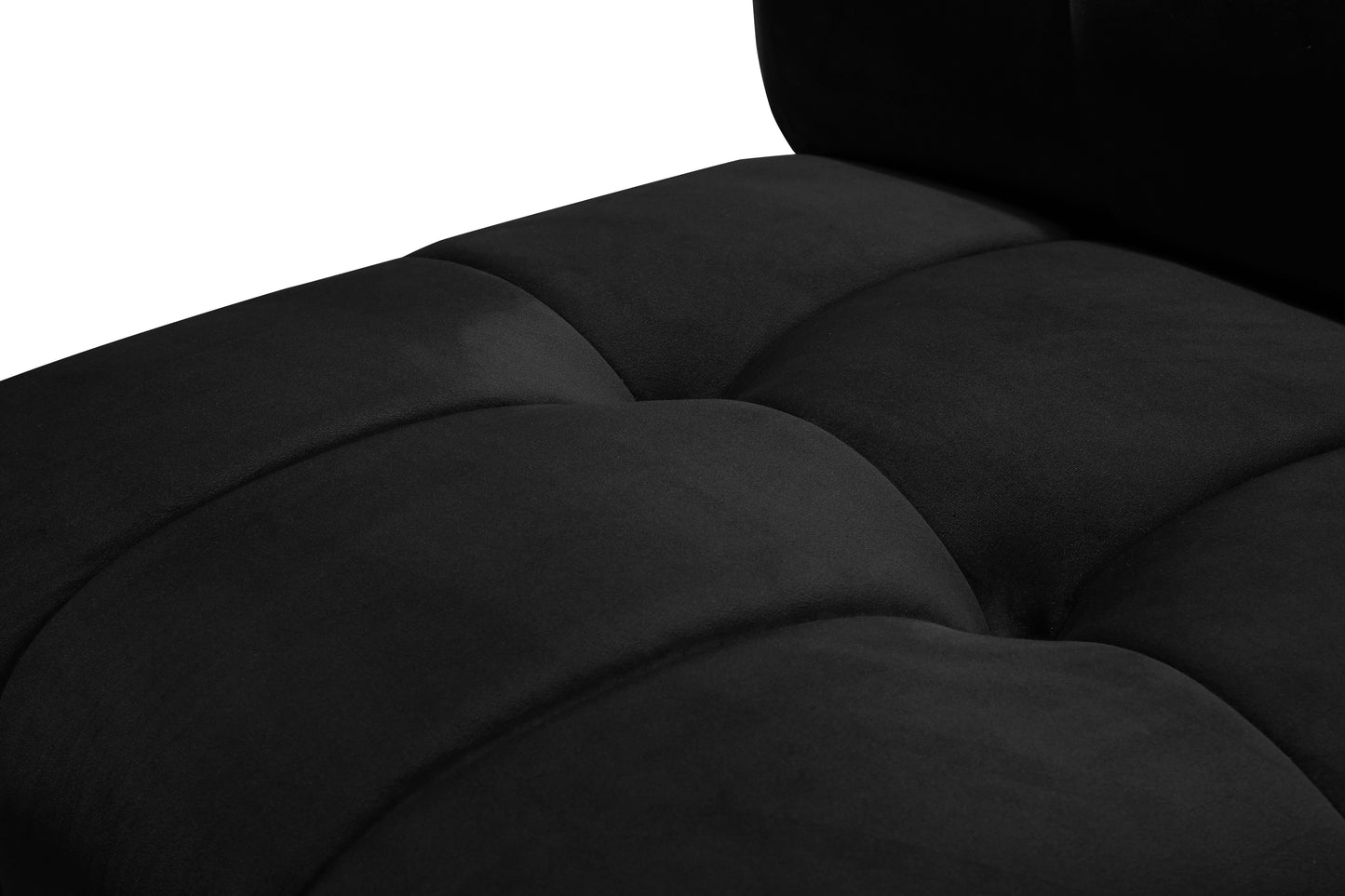 yara black velvet 3pc. modular sectional pc