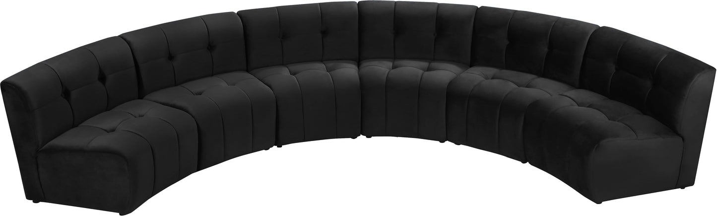 yara black velvet 6pc. modular sectional pc