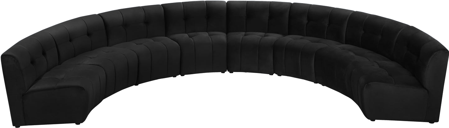 yara black velvet 8pc. modular sectional pc