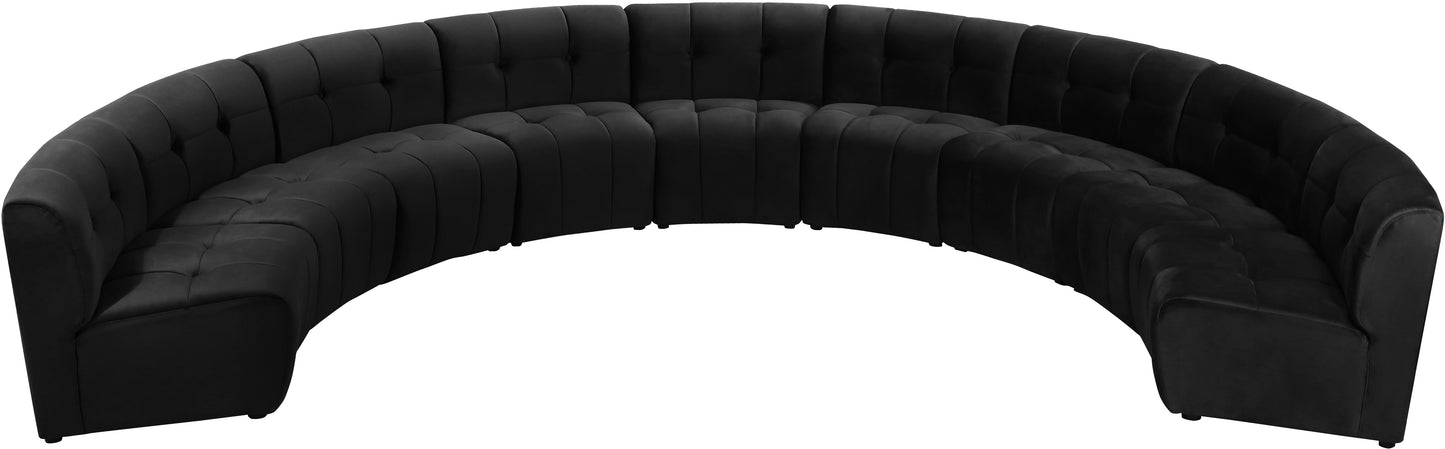 yara black velvet 9pc. modular sectional pc