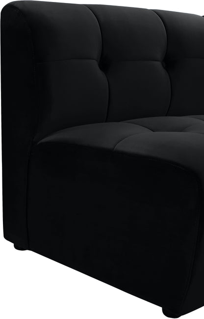 Yara Black Velvet Modular Chair C