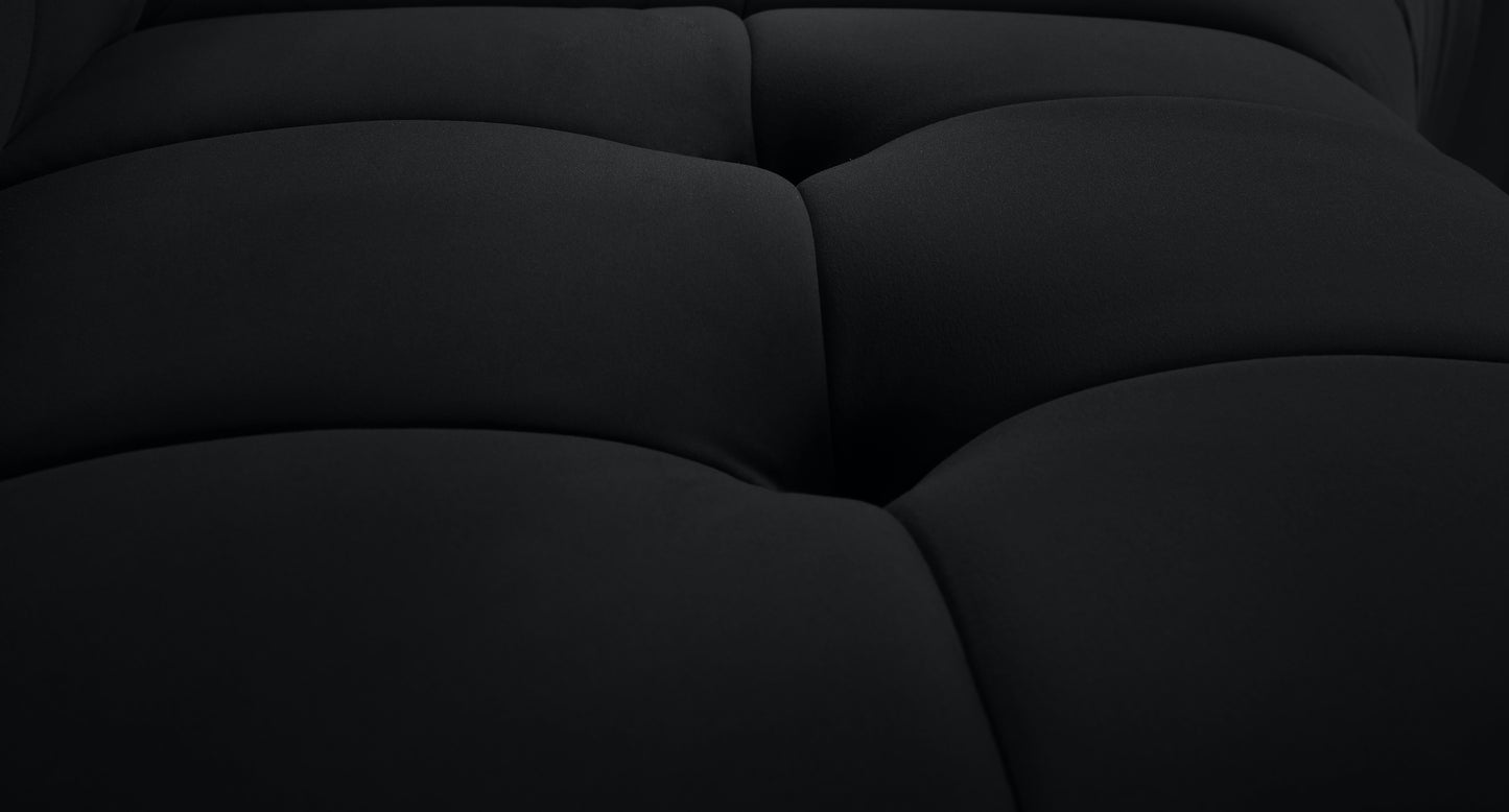 yara black velvet modular chair c