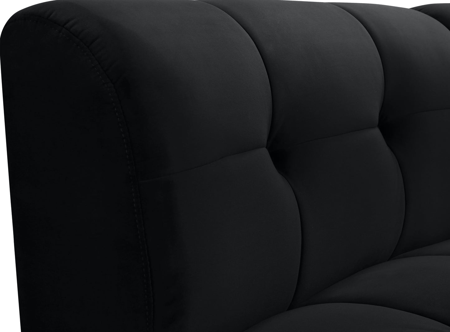 yara black velvet modular chair c