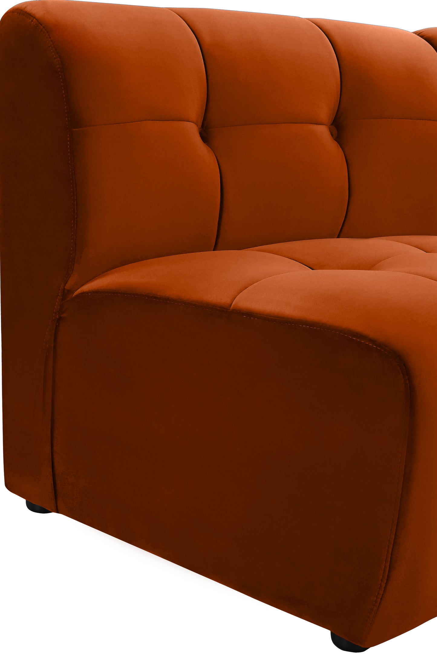 yara cognac velvet modular chair c