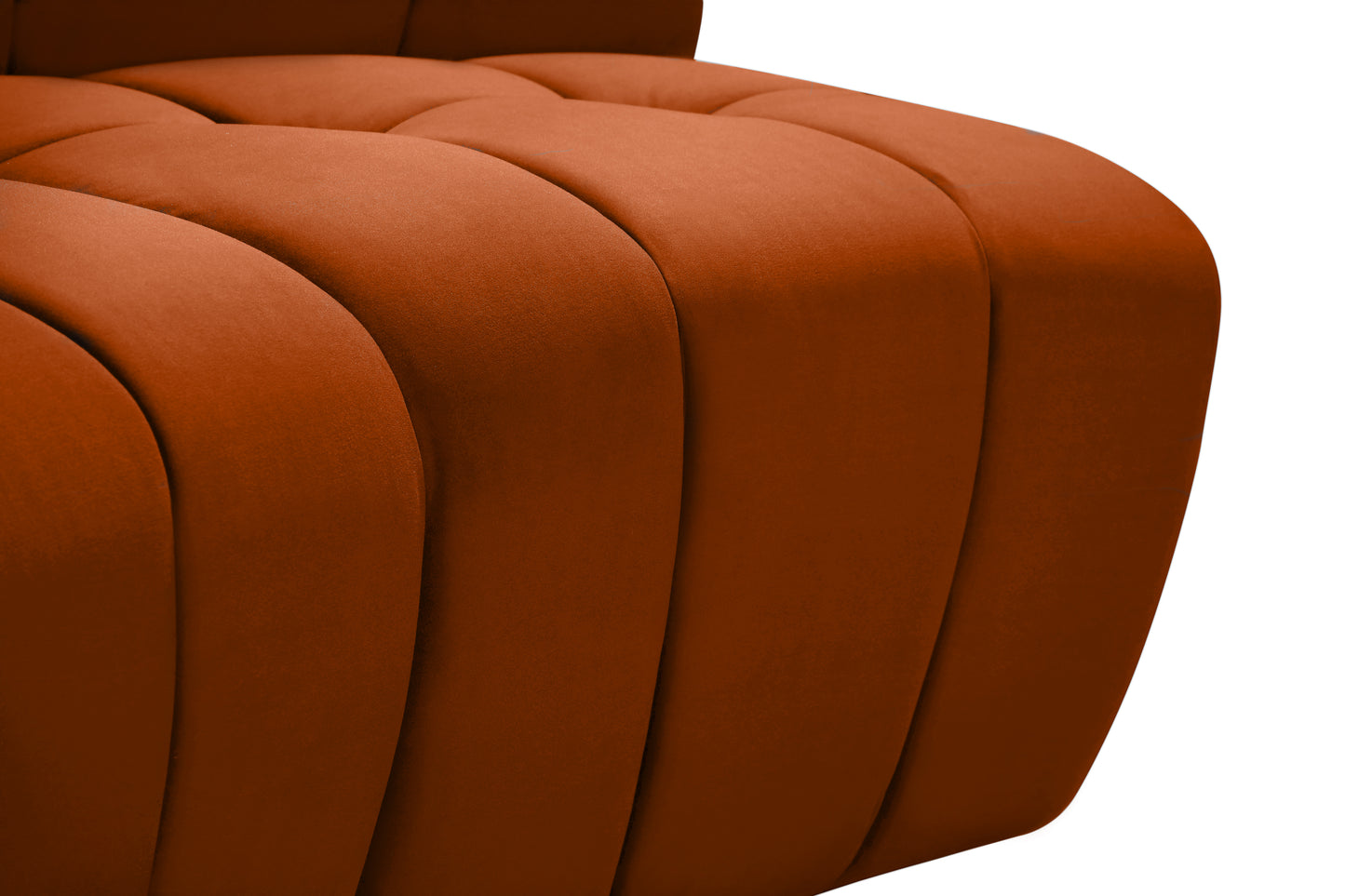 yara cognac velvet modular chair c