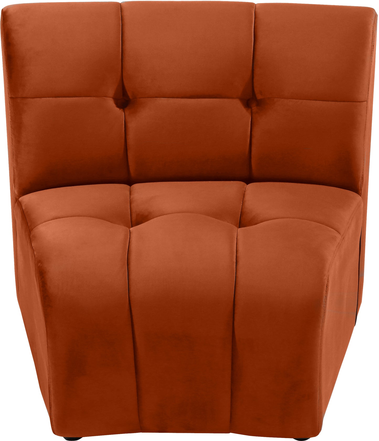 yara cognac velvet modular chair c