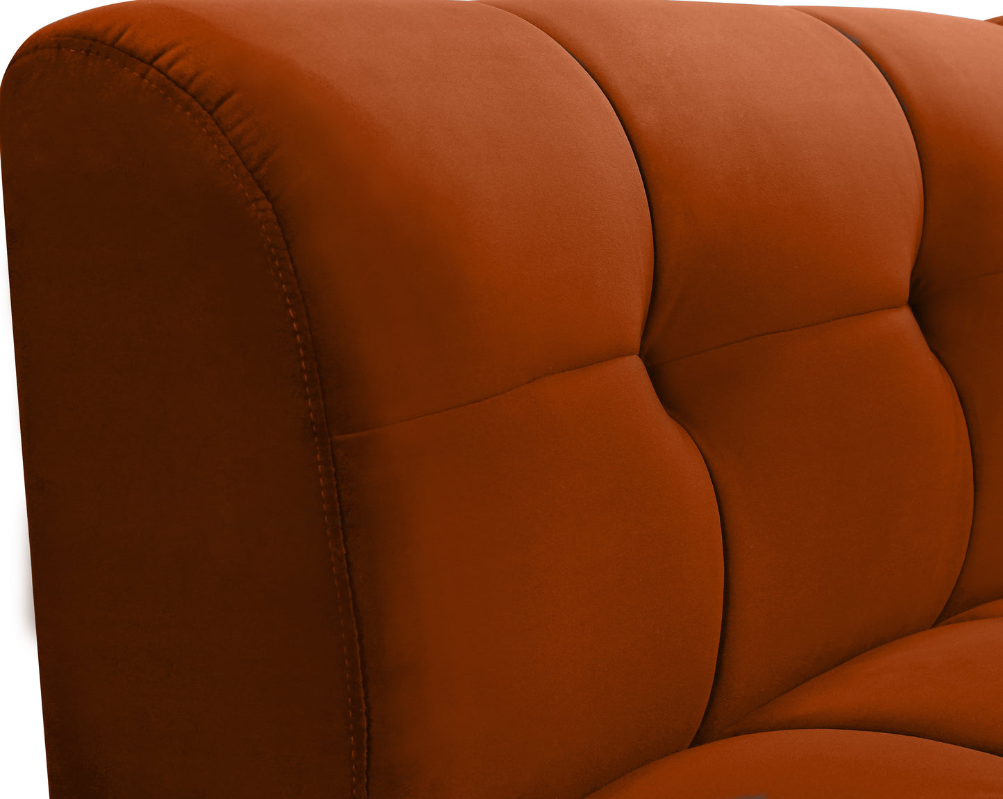 yara cognac velvet modular chair c