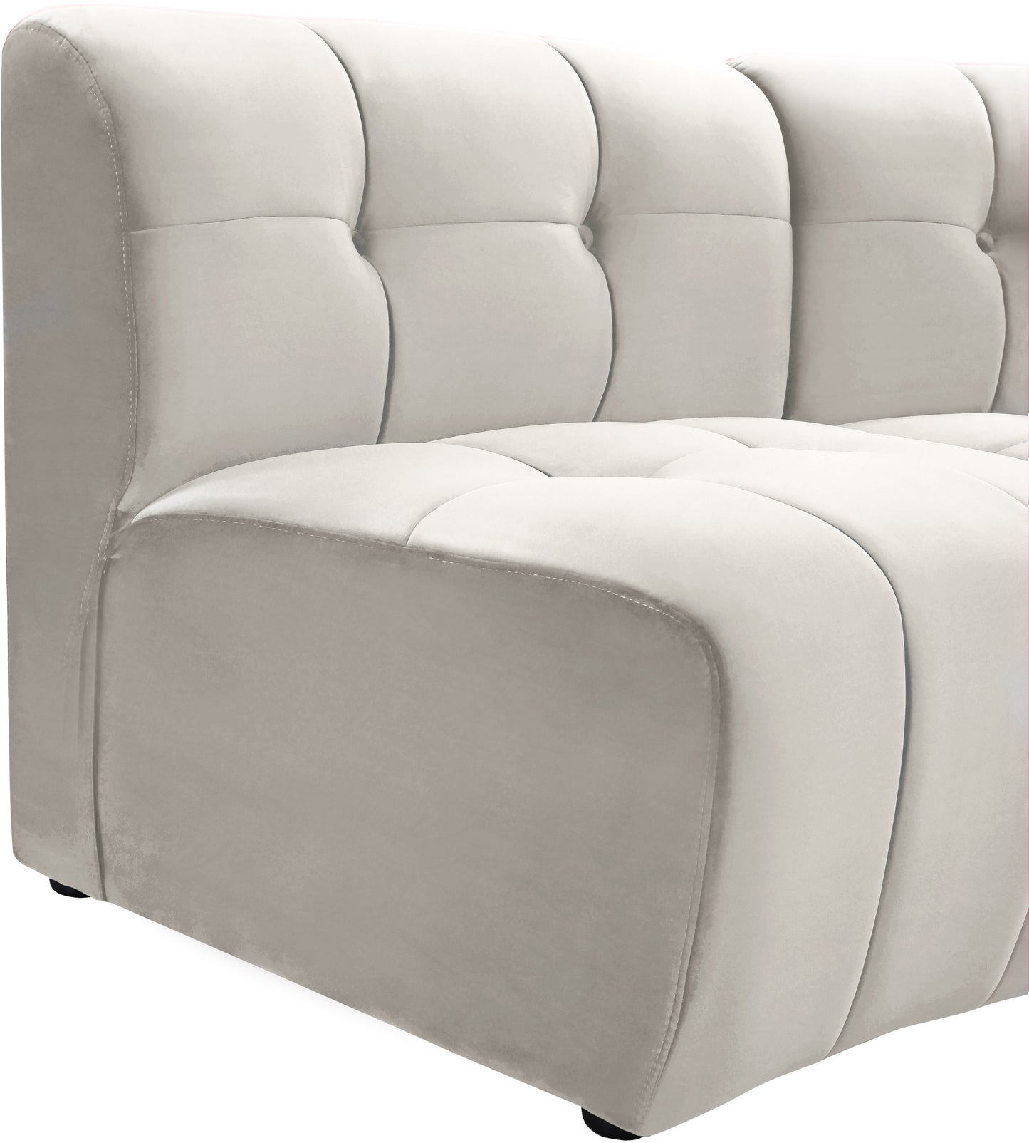 yara cream velvet 10pc. modular sectional pc