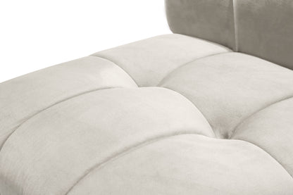 Yara Cream Velvet 10pc. Modular Sectional PC