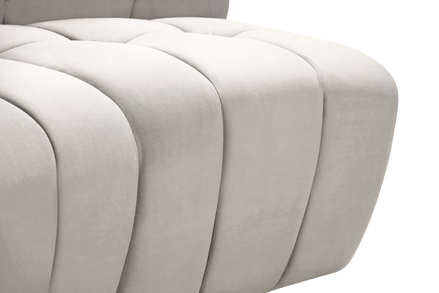 yara cream velvet 10pc. modular sectional pc