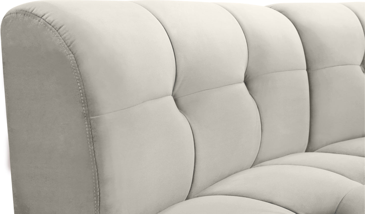 yara cream velvet 10pc. modular sectional pc