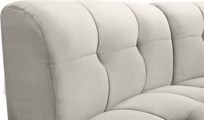 Yara Cream Velvet 10pc. Modular Sectional PC