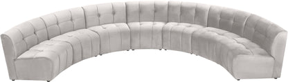 Yara Cream Velvet 7pc. Modular Sectional PC