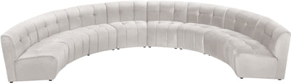 Yara Cream Velvet 8pc. Modular Sectional PC