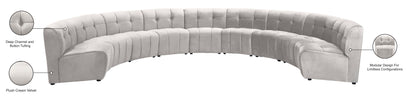 Yara Cream Velvet 9pc. Modular Sectional PC