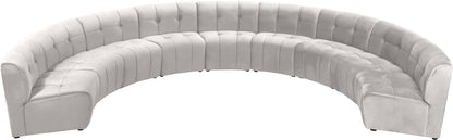 Yara Cream Velvet 9pc. Modular Sectional PC