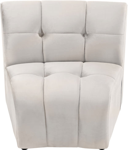 Yara Cream Velvet Modular Chair C