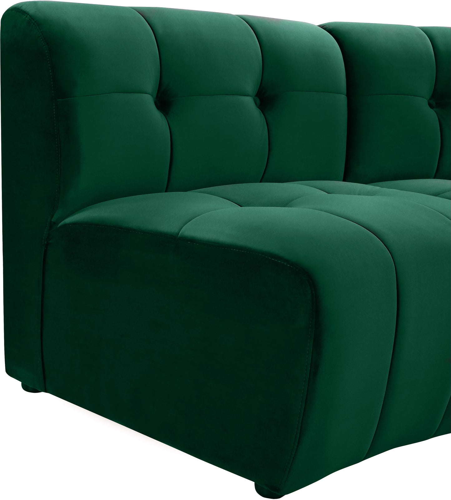 yara green velvet 10pc. modular sectional pc